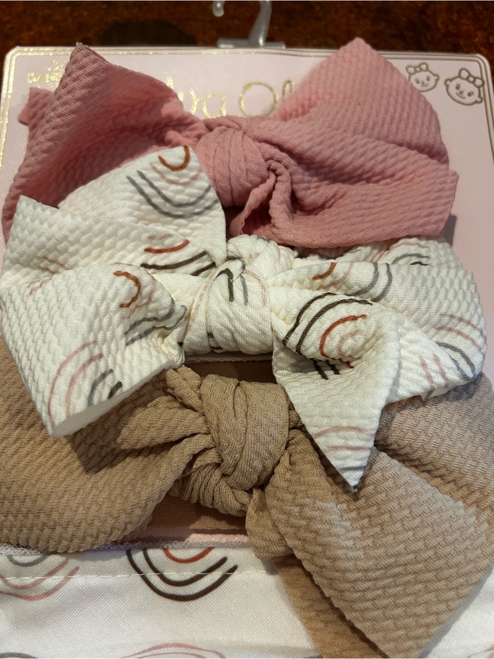 Kids Bow Headband & Bibb 3 PCS Set